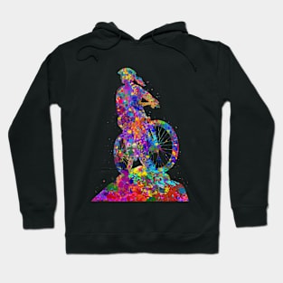 Downhill mountain bike girl Hoodie